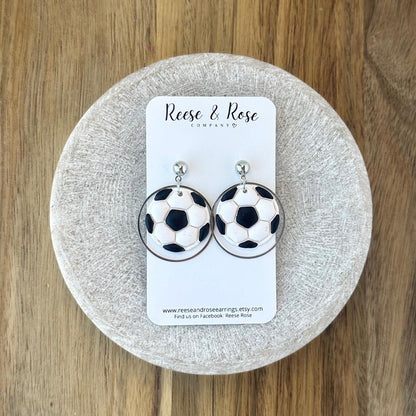 Soccer earrings