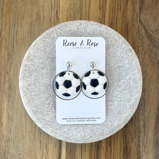 Soccer earrings