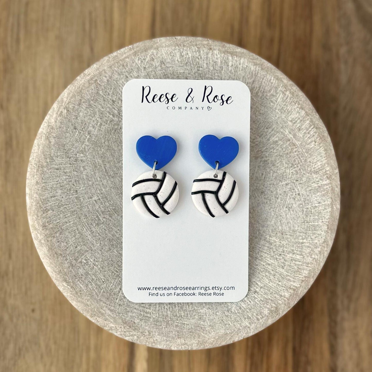 Custom Polymer Clay Volleyball Earrings