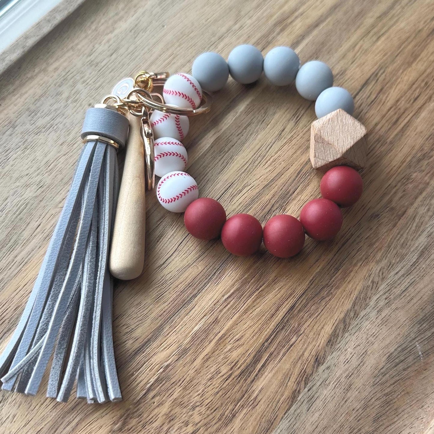 Personalized Baseball Bat Wristlet Keychains