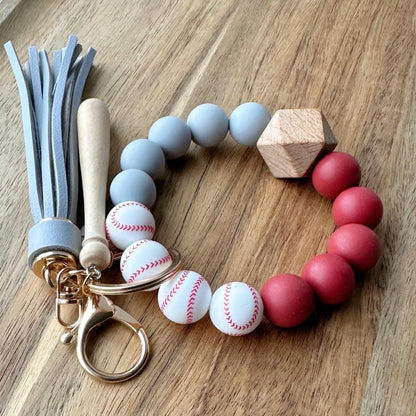 Personalized Baseball Bat Wristlet Keychains