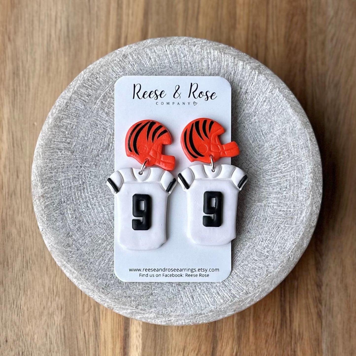 Cincinnati Bengals Football Jersey Earrings
