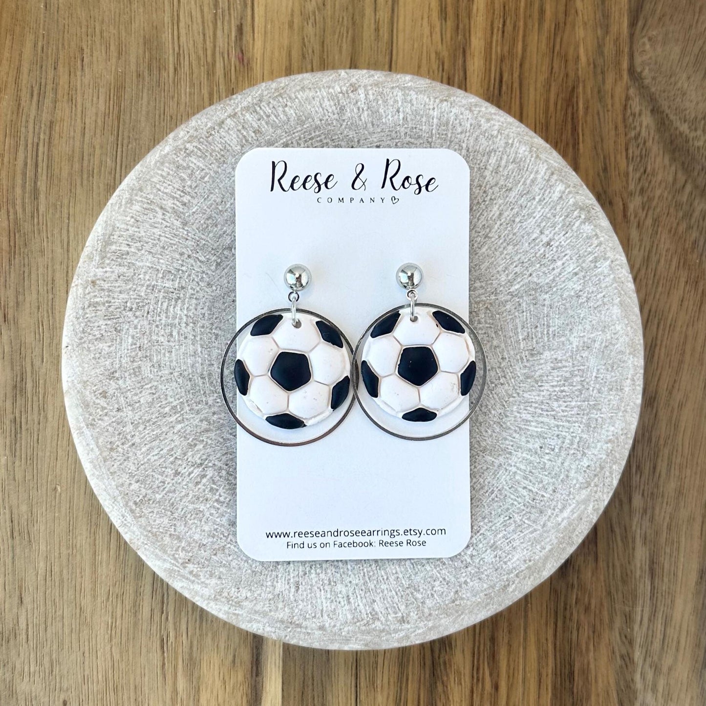 Soccer earrings
