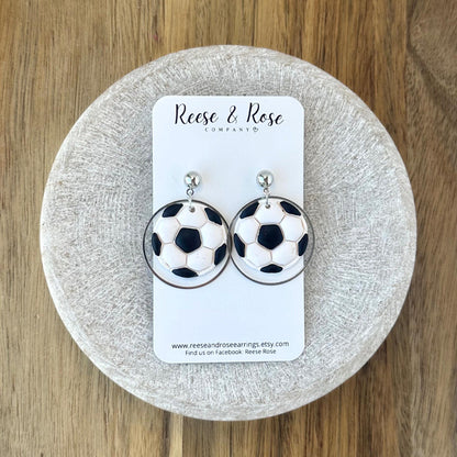 Soccer earrings