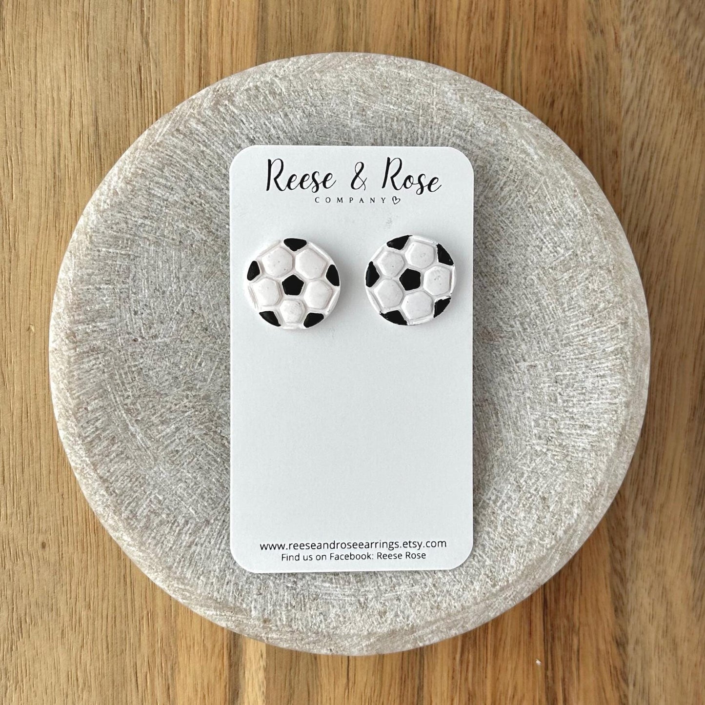Soccer Ball Stud Earrings