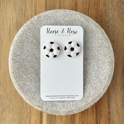 Soccer Ball Stud Earrings