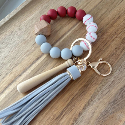 Personalized Baseball Bat Wristlet Keychains