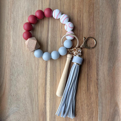 Personalized Baseball Bat Wristlet Keychains