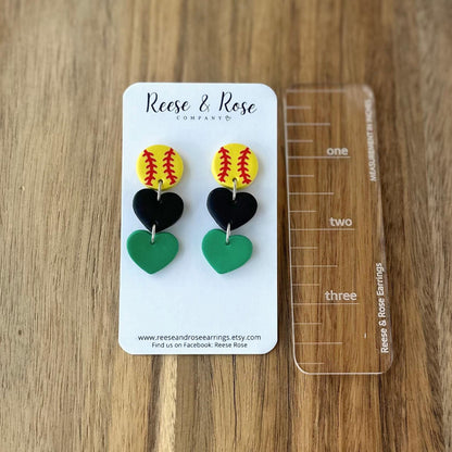 Custom Softball Earrings