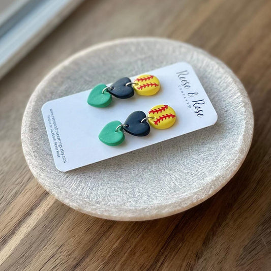 Custom Softball Earrings
