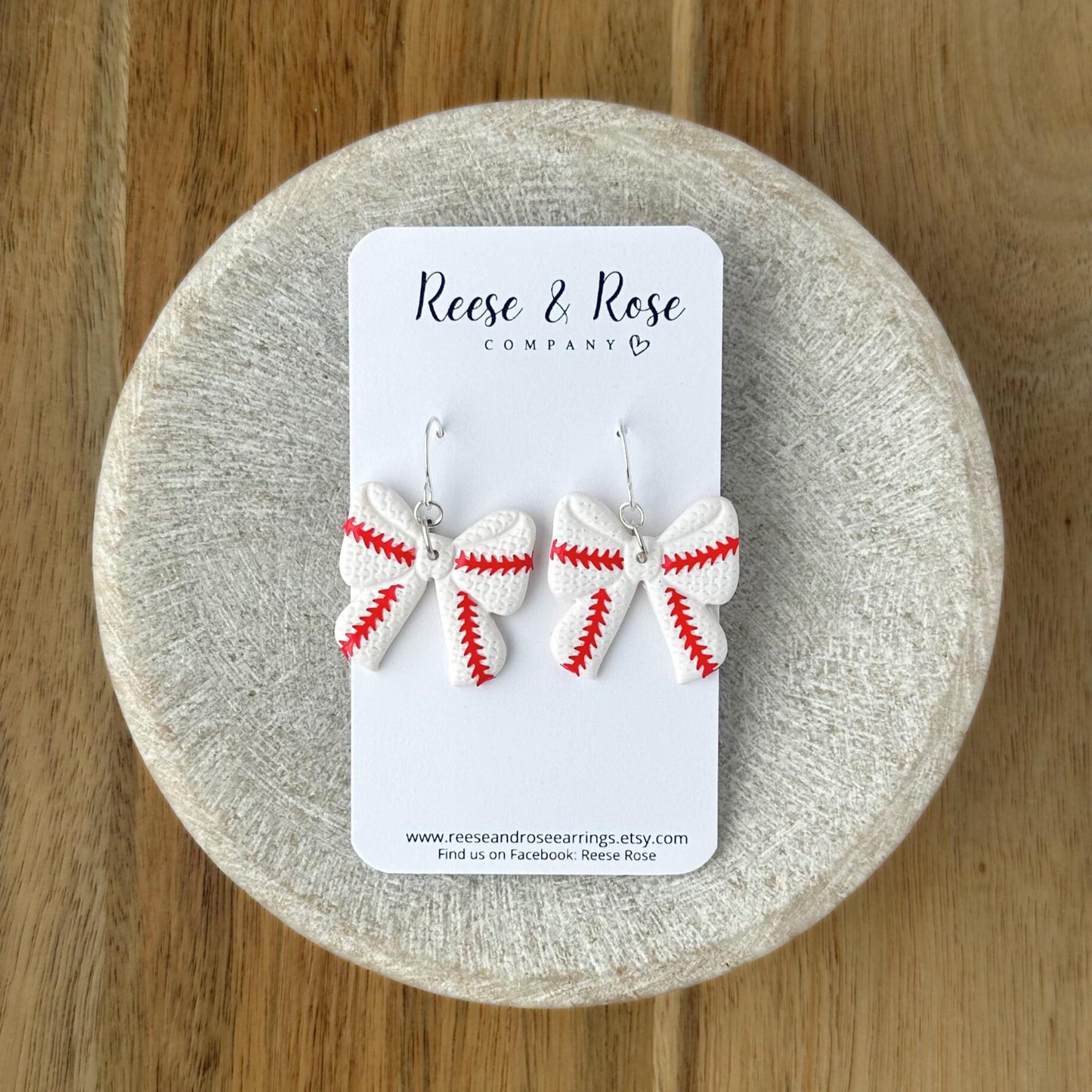 Baseball and Softball Bow Earrings
