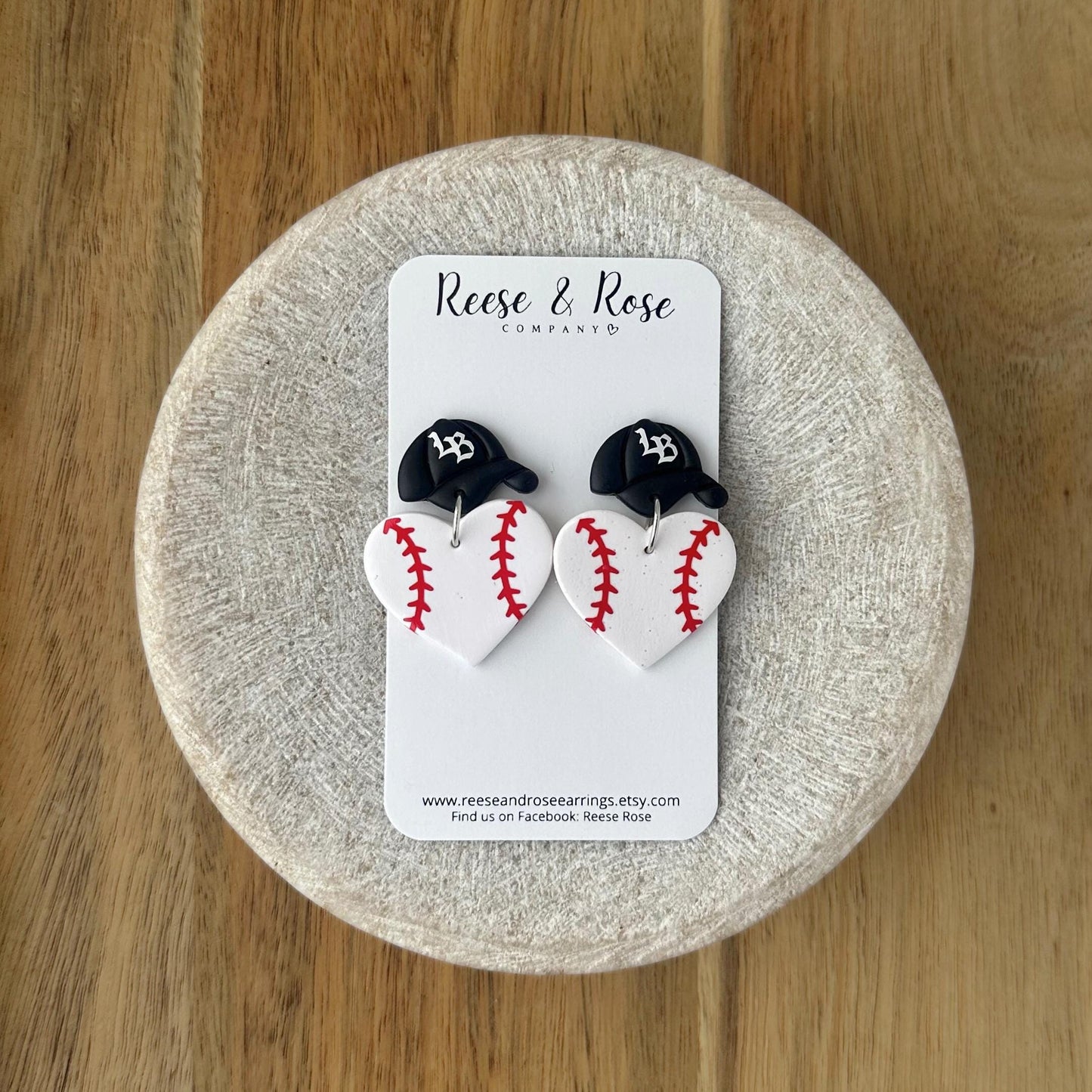 Custom Softball and Baseball Heart Earrings