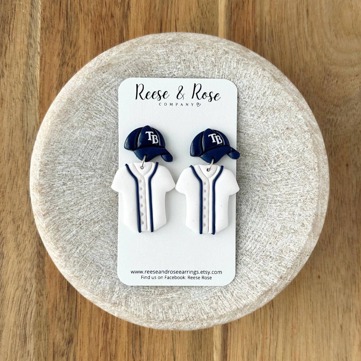 Tampa Bay Rays Baseball Earrings