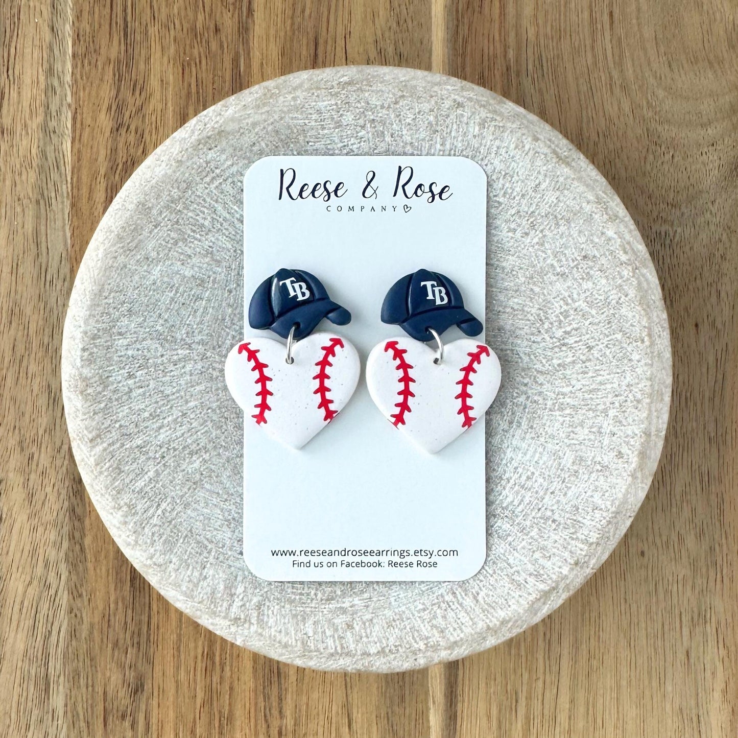 Tampa Bay Rays Baseball Earrings