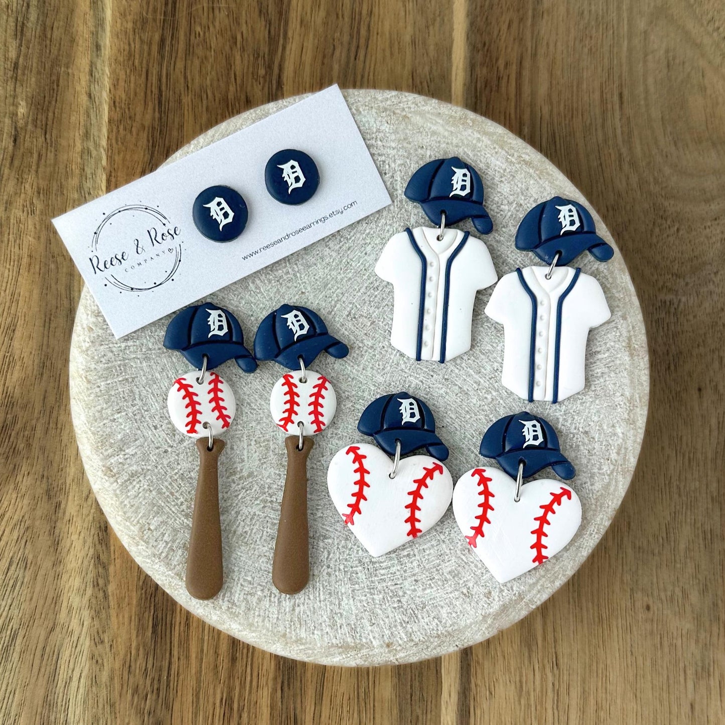 Detroit Tigers Baseball Earrings