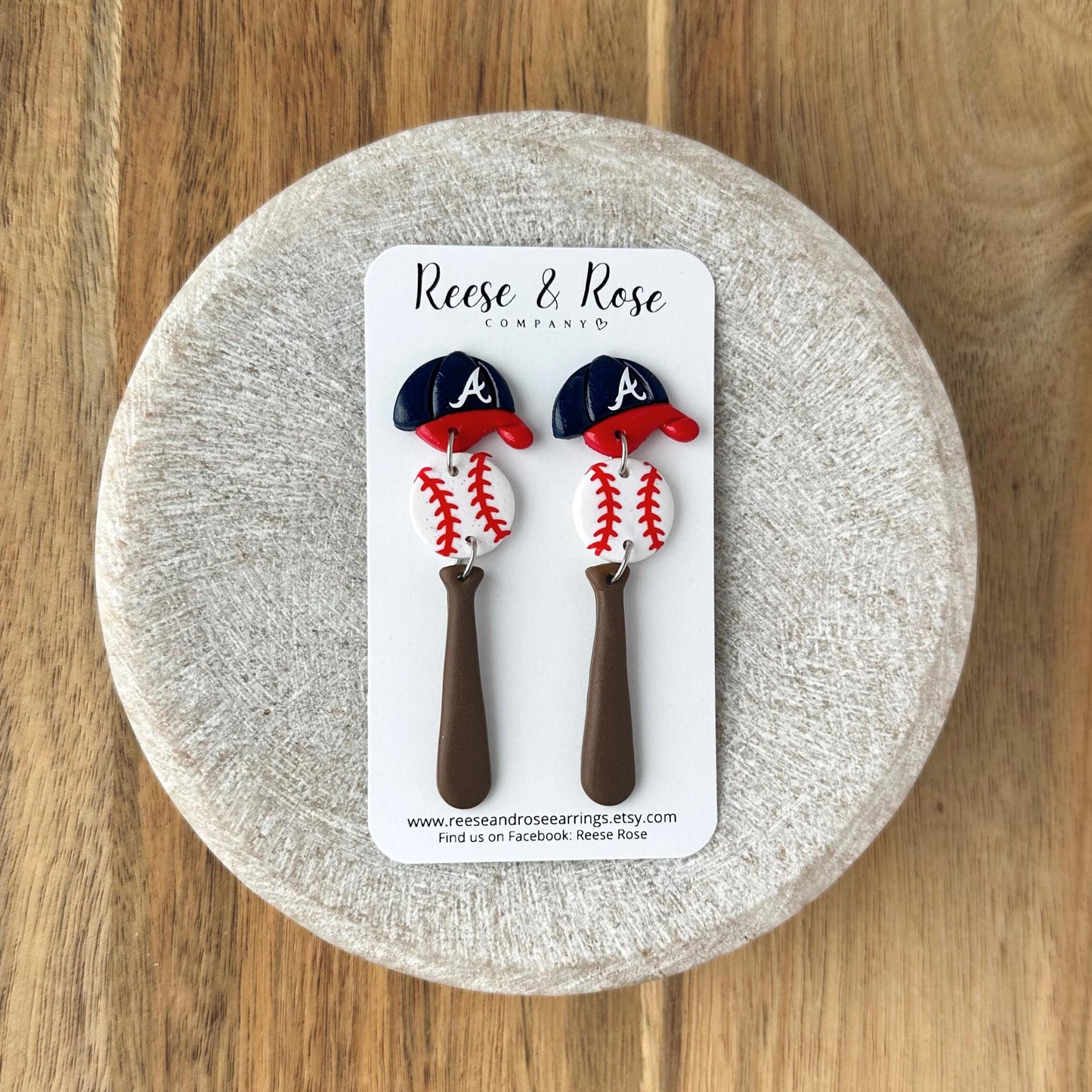 Atlanta Braves Baseball Earrings