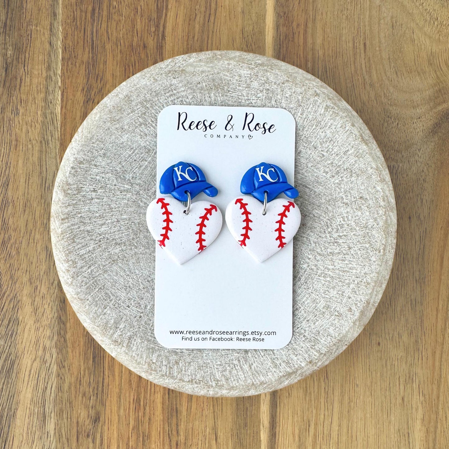 Kansas City Royals Baseball Earrings