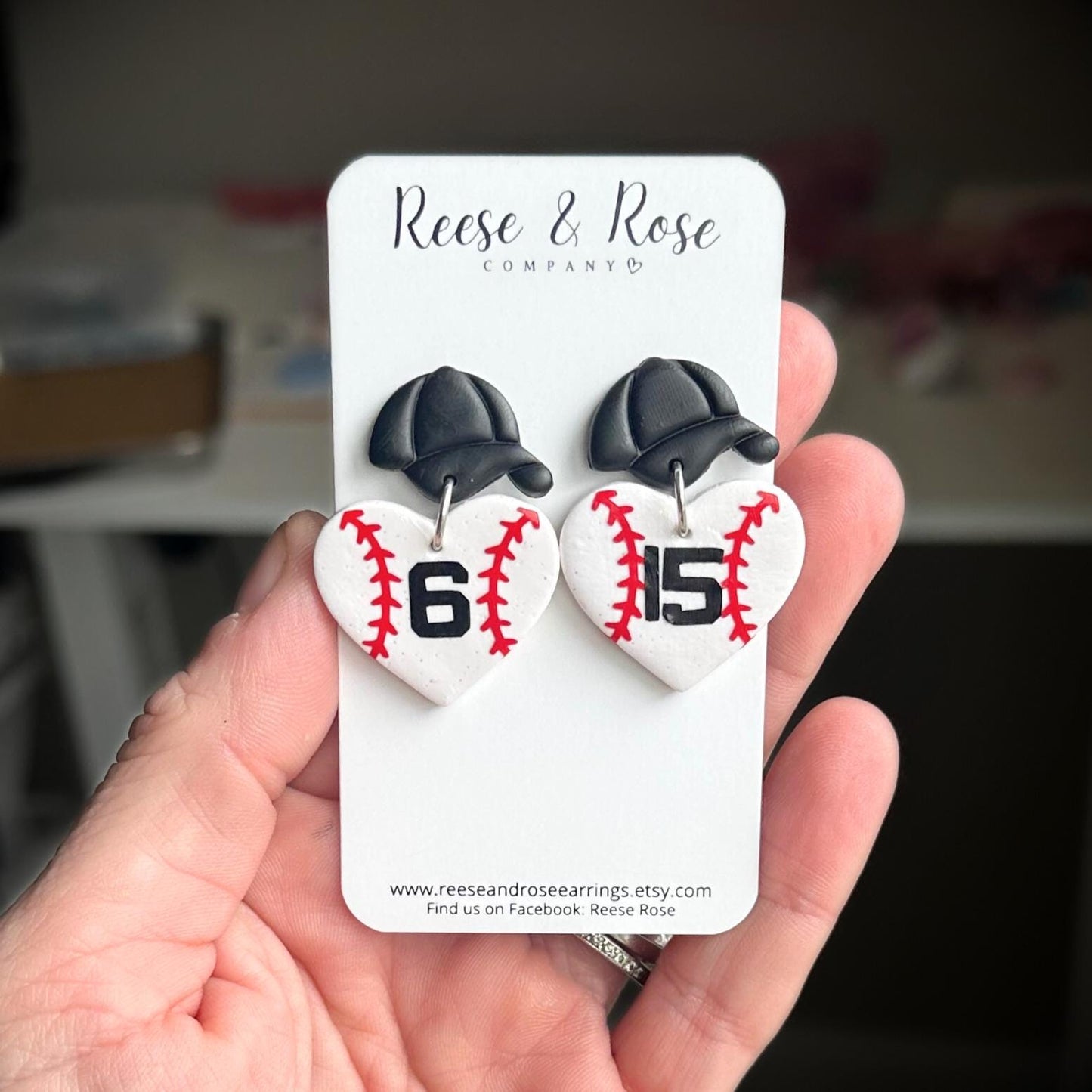 Custom Baseball & Softball Jersey # Earrings