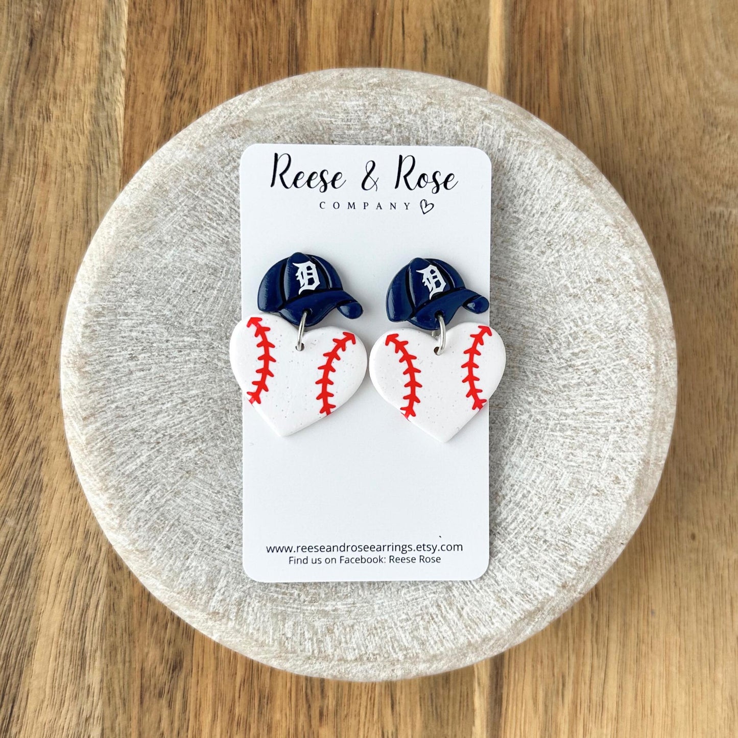 Detroit Tigers Baseball Earrings