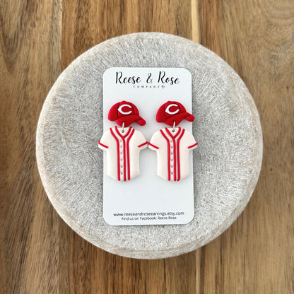 Custom Baseball and Softball Jersey Polymer Clay Earrings