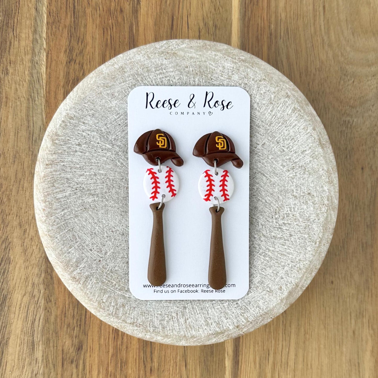 San Diego Padres Baseball Earrings