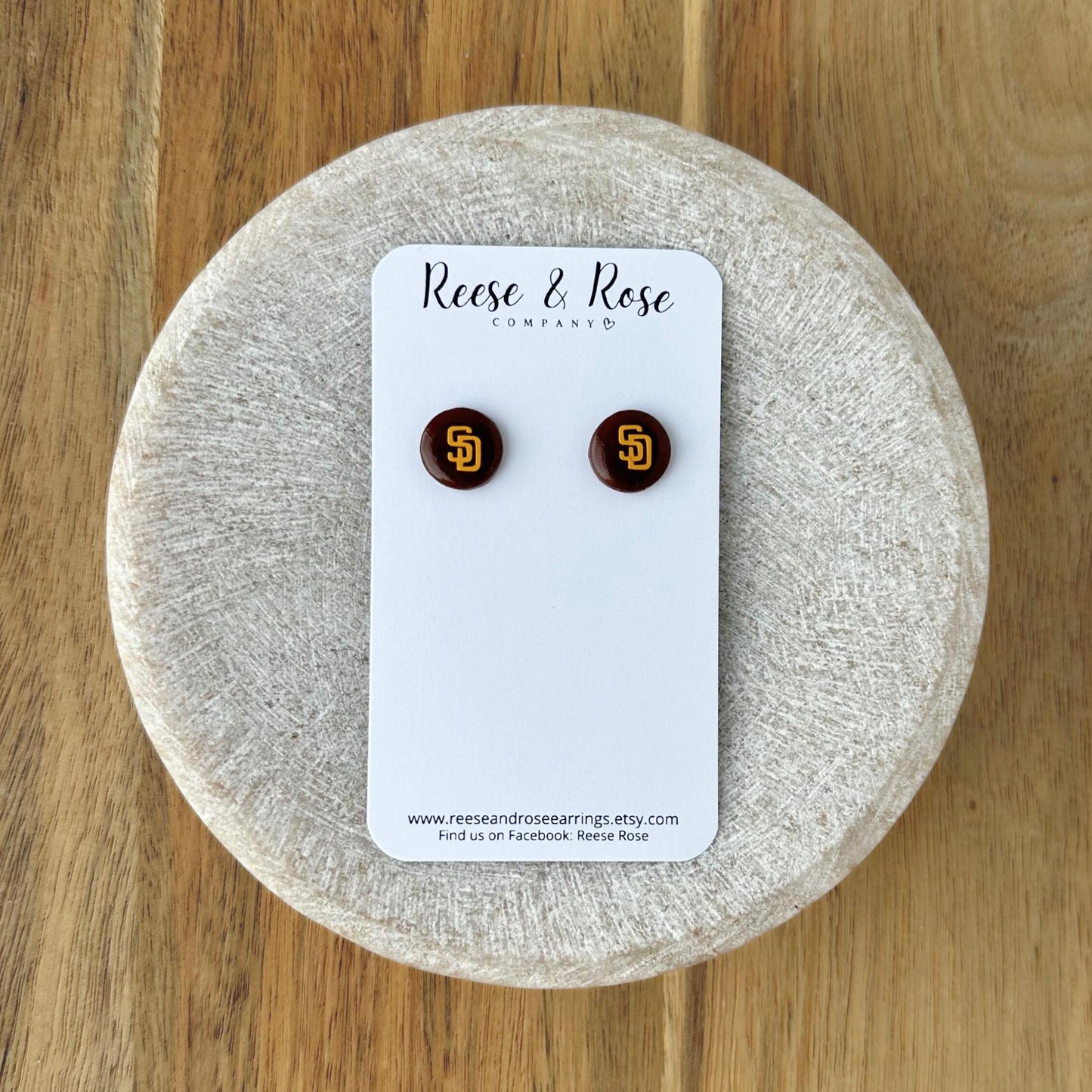 San Diego Padres Baseball Earrings