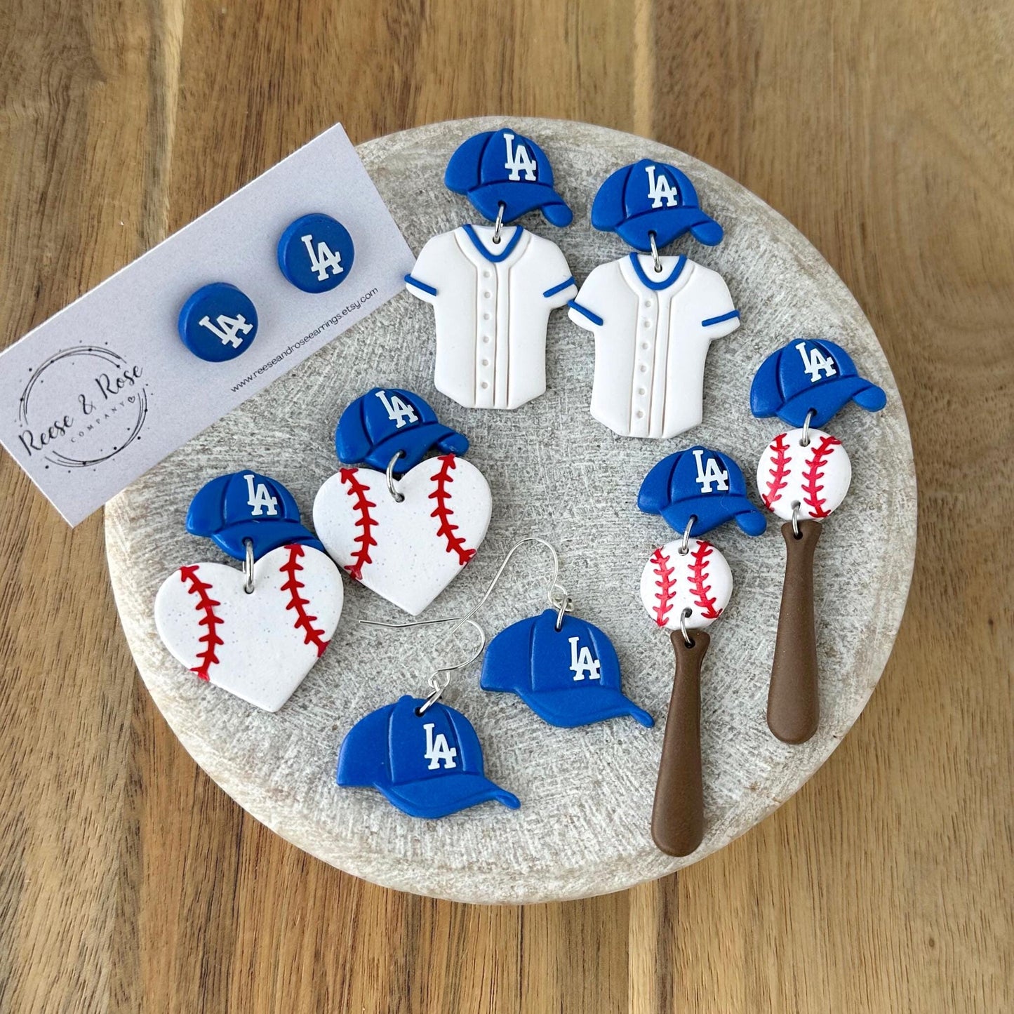 Los Angeles Dodgers Baseball Earrings