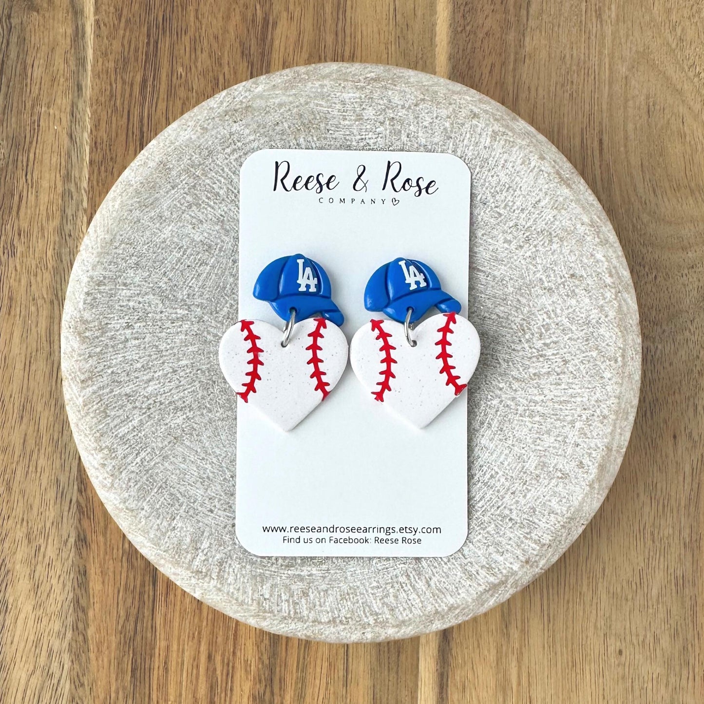 Los Angeles Dodgers Baseball Earrings