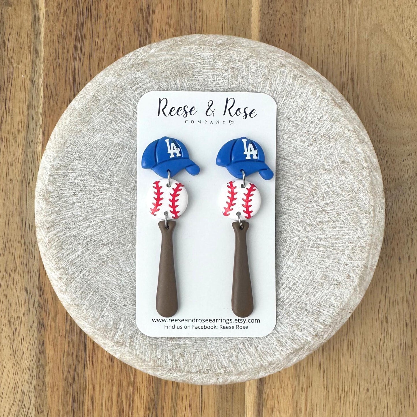 Los Angeles Dodgers Baseball Earrings