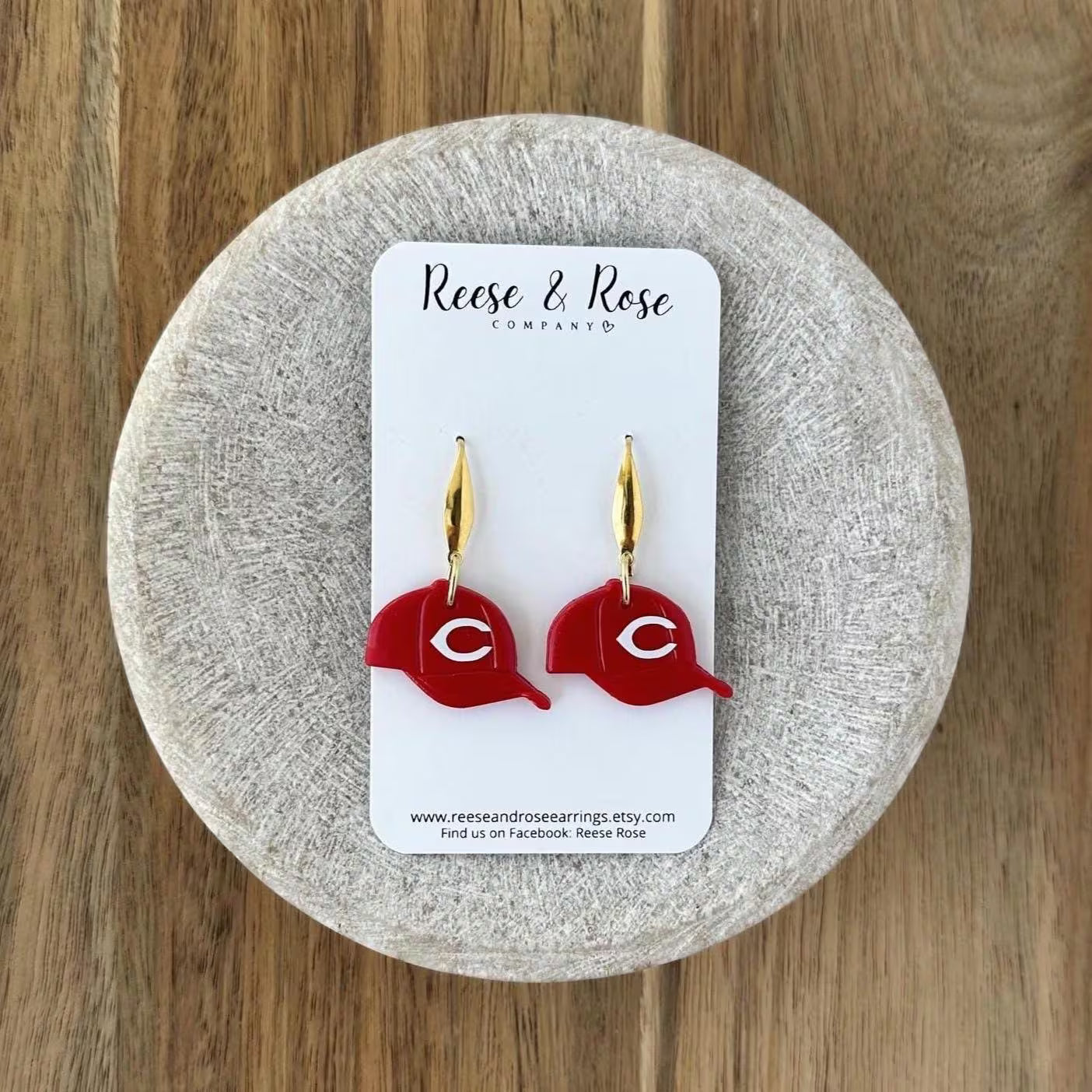 Cincinnati Reds Baseball Earrings