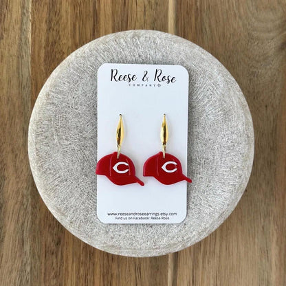 Cincinnati Reds Baseball Earrings