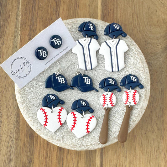 Tampa Bay Rays Baseball Earrings
