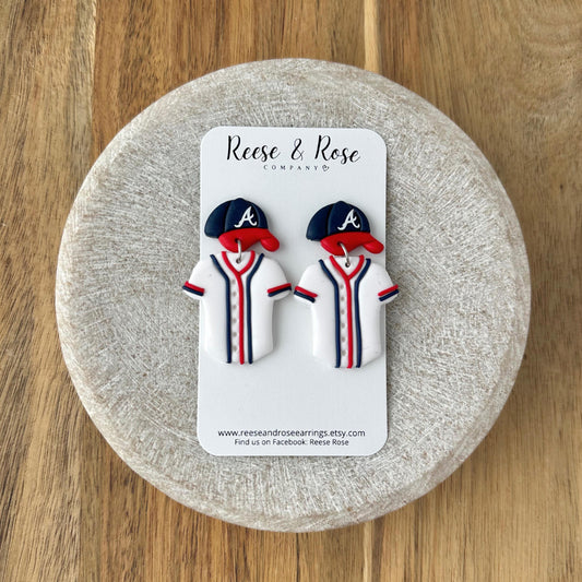 Atlanta Braves Baseball Earrings