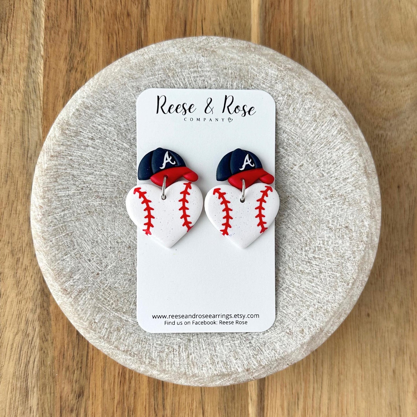 Atlanta Braves Baseball Earrings