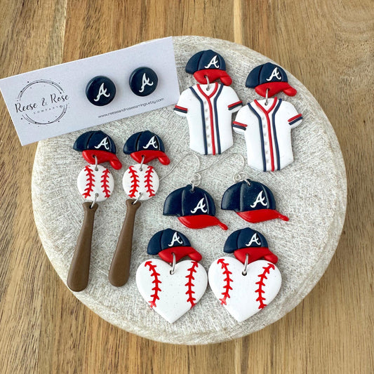 Atlanta Braves Baseball Earrings