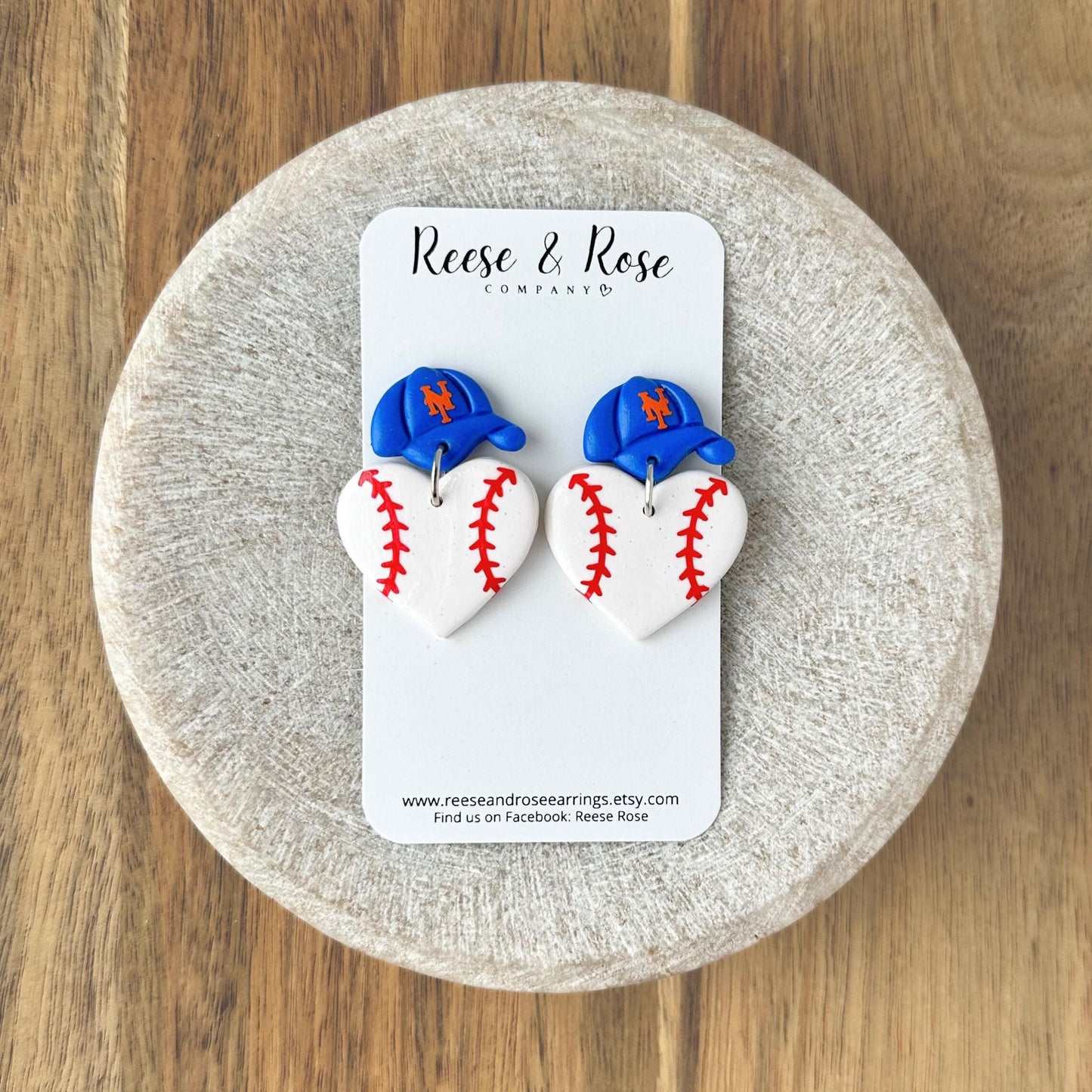 New York Mets Baseball Earrings