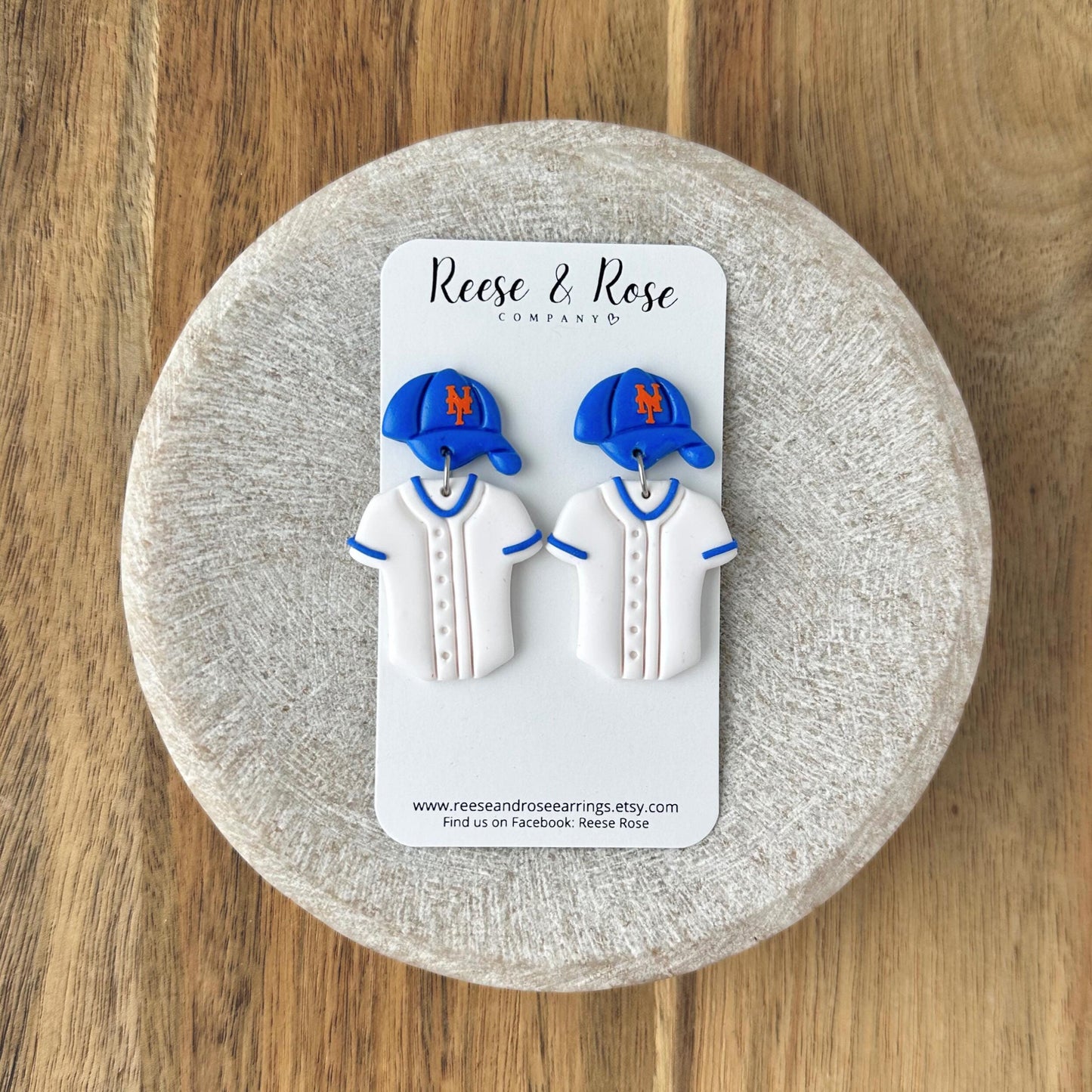 New York Mets Baseball Earrings