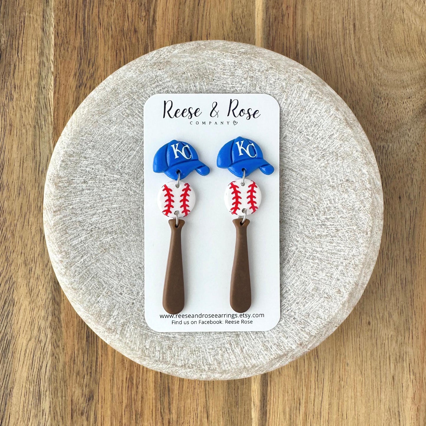 Kansas City Royals Baseball Earrings