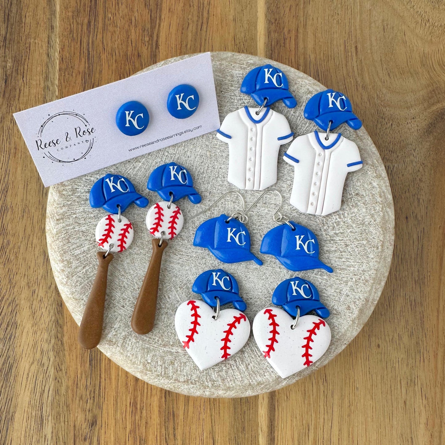 Kansas City Royals Baseball Earrings