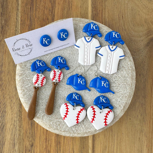 Kansas City Royals Baseball Earrings