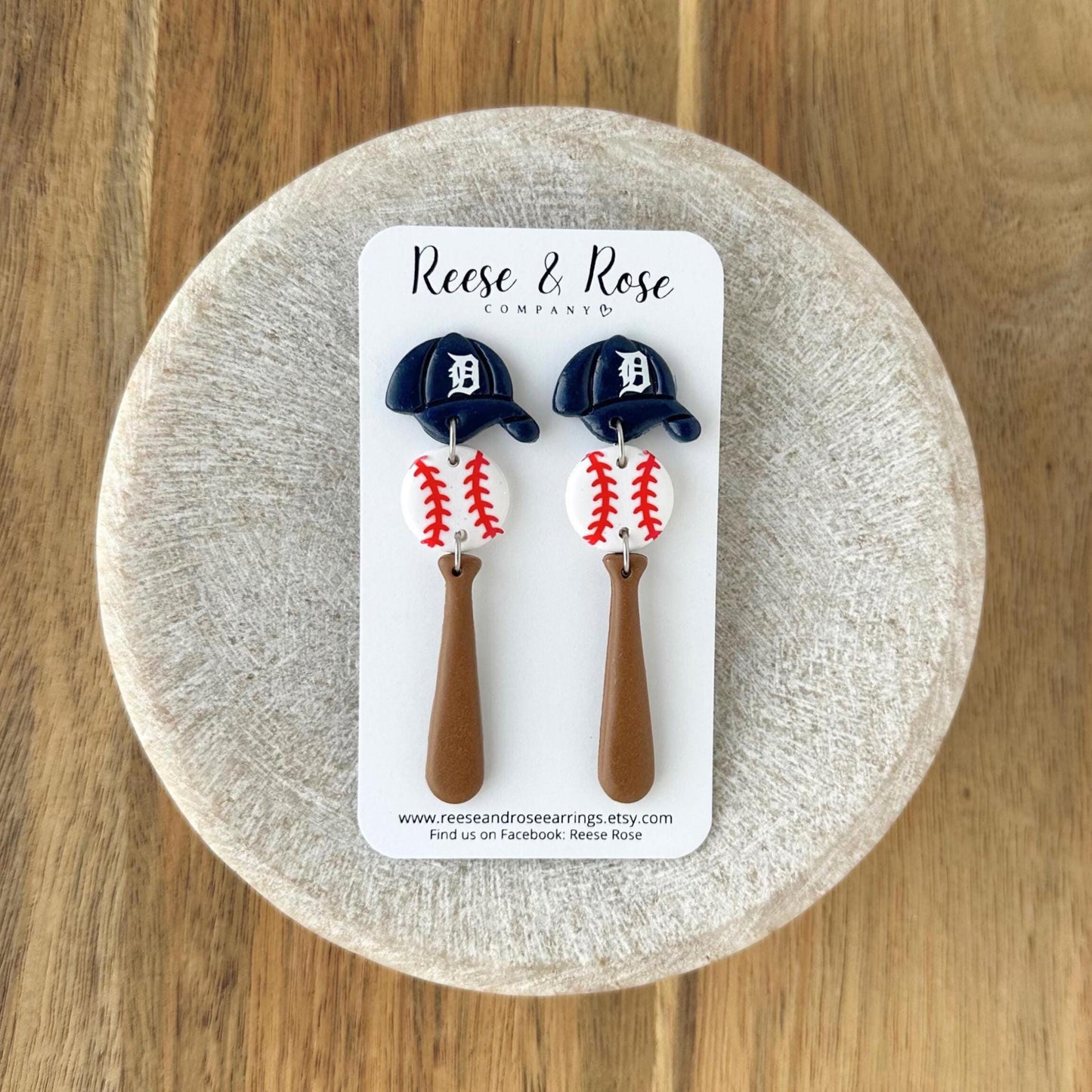 Detroit Tigers Baseball Earrings