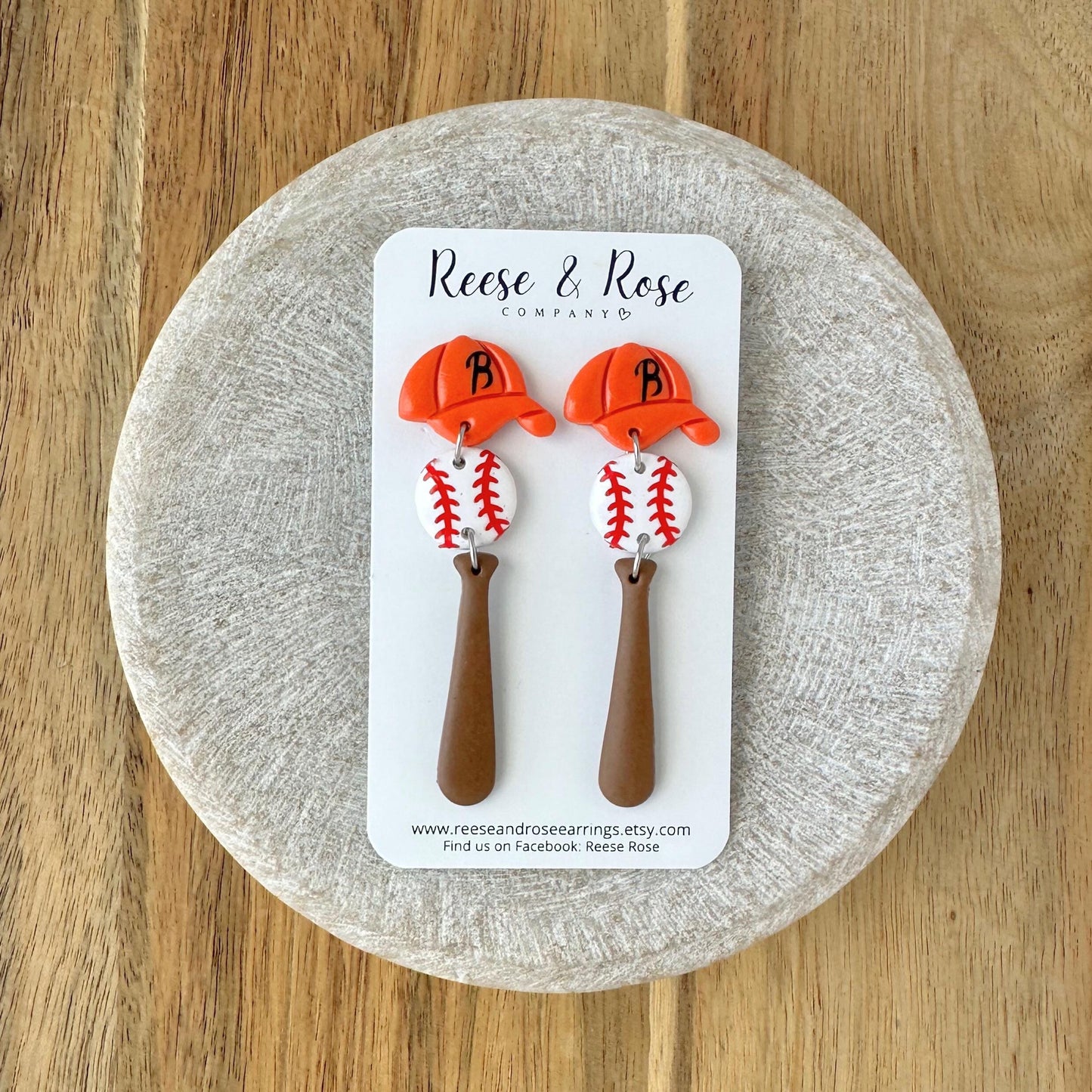 Baltimore Orioles Baseball Earrings