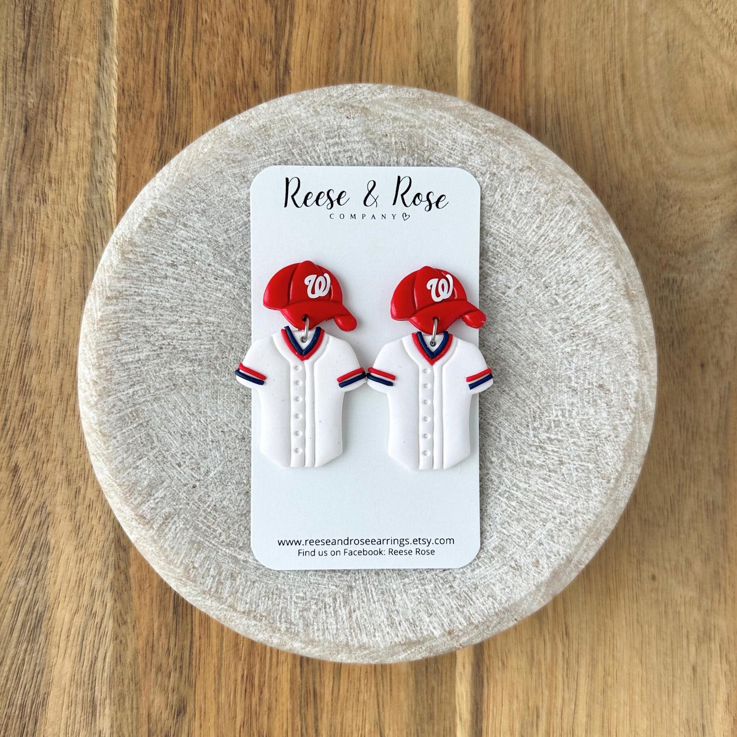 Washington Nationals Baseball Earrings