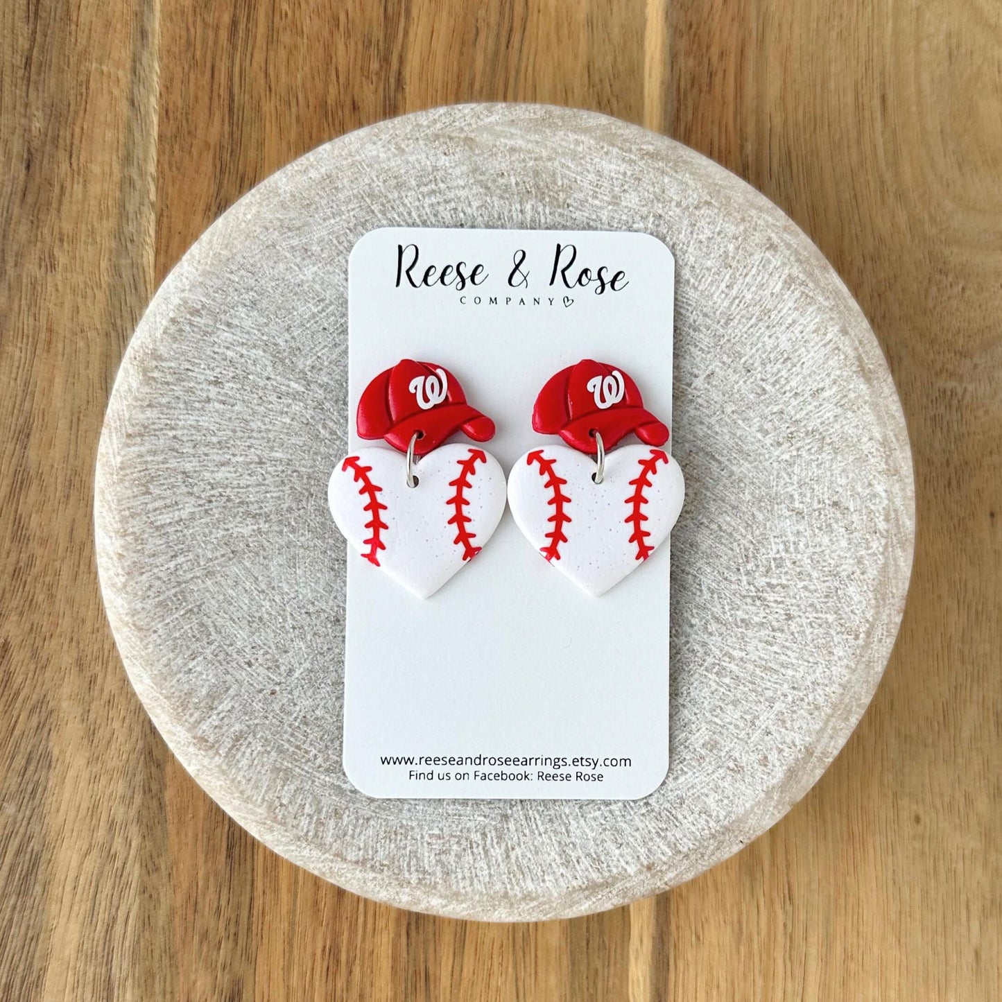 Washington Nationals Baseball Earrings