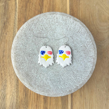 4th of July Eagle Earrings