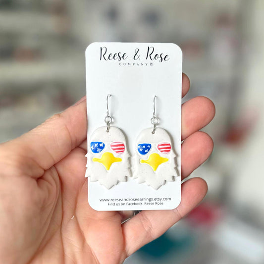 4th of July Eagle Earrings