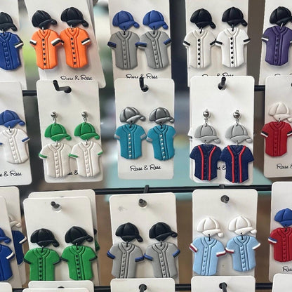 Custom Baseball and Softball Jersey Polymer Clay Earrings